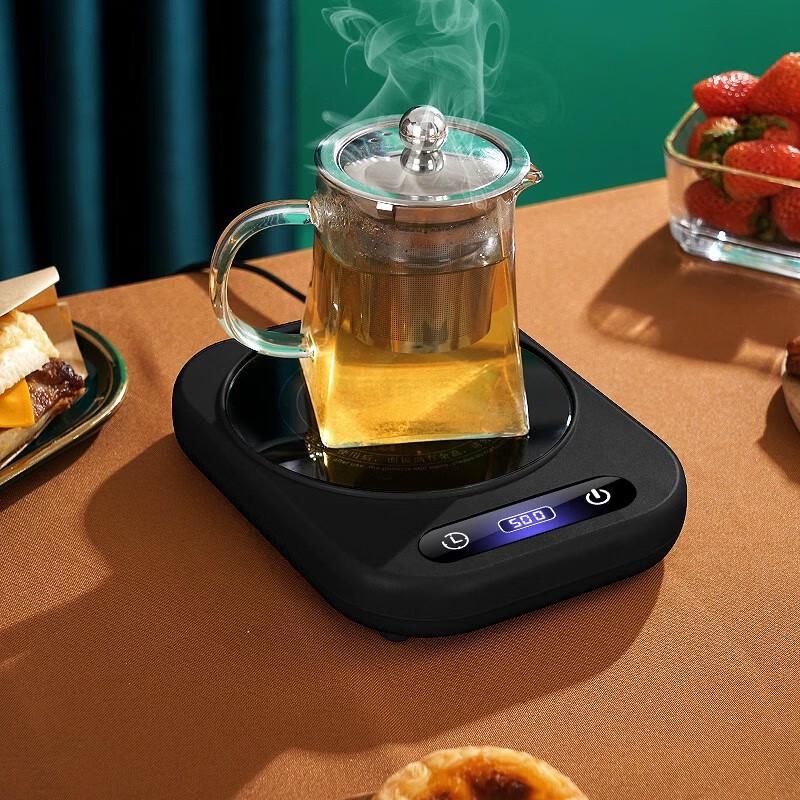 

Smart Heating Coaster with Glass Mug Set