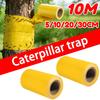 Rotolo di Nastro Adesivo Giallo Biadesivo per Insetti Nastro Barriera per la Cattura di Bruchi per Giardino Alberi Controllo Parassiti Contro Insetti Striscianti Formiche Falene