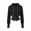 2026 Women's Chic Waist-Cinching Diamond Hooded Cardigan & Micro-Flare Pants Set