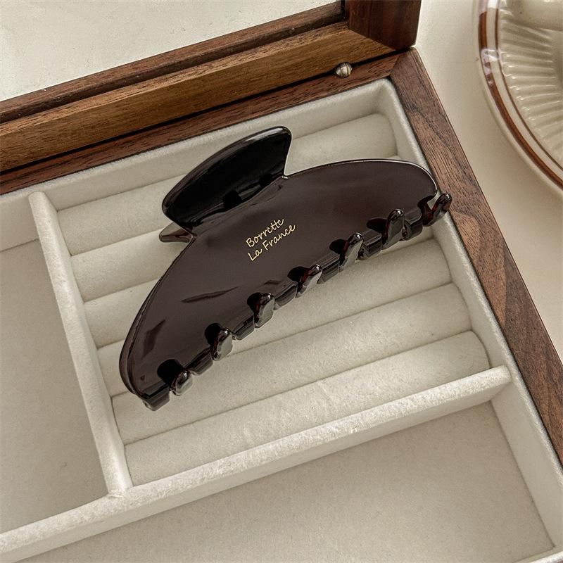 Damen Exquisite Elegante Acetat Große Haarklammern Temperament Hai Haarspangen Für Mädchen Haaraccessoires Französische Haarspangen