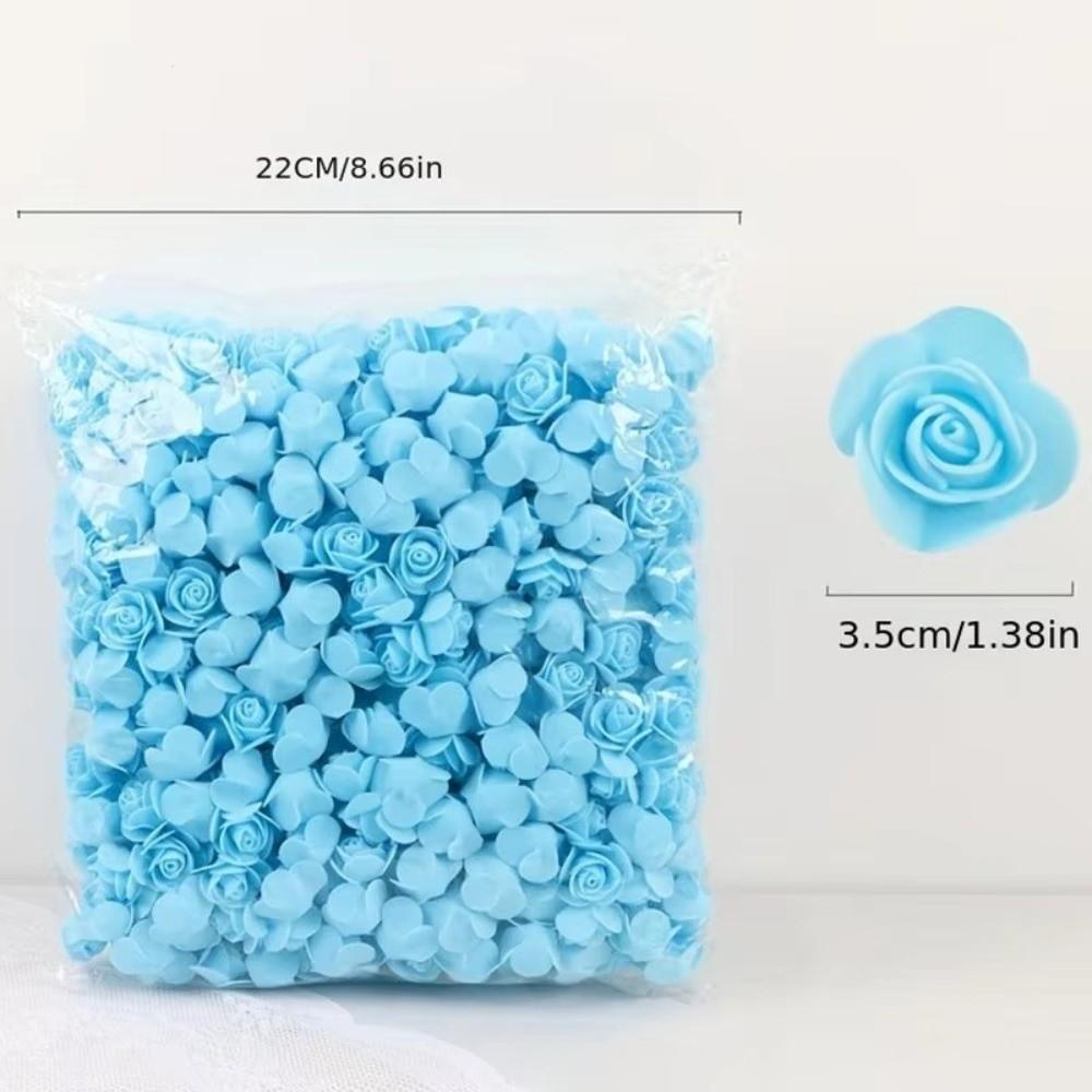 100Pcs Gift 3.5cm Artificial Flowers Handmade Flower Head Artificial Rose Flowers Foam Wreath Making Foam Rose Heads Home Decor