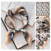 Mulberry Silk Printed Scarf 70cm Soft Skin-Friendly Shawl Women Fashion