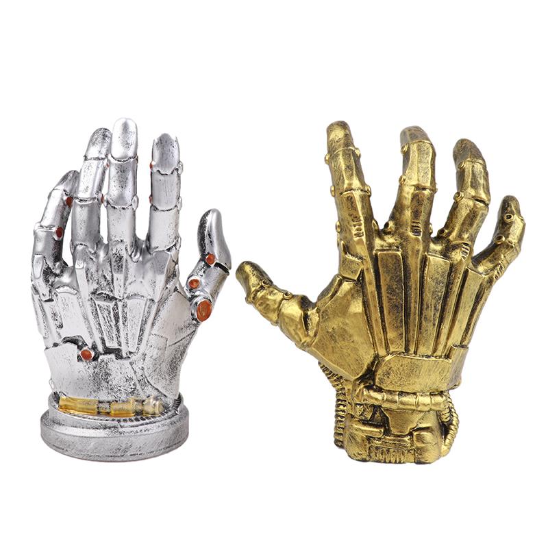 Creative Punk Gamepad Holder Robotic Hand Ornament Cool Simulated Mechanical Hand Statue Decor Desktop Holder Decoration