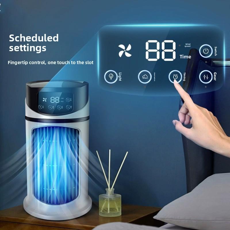Mini ventilador de escritorio portátil USB con nebulizador para oficina y hogar