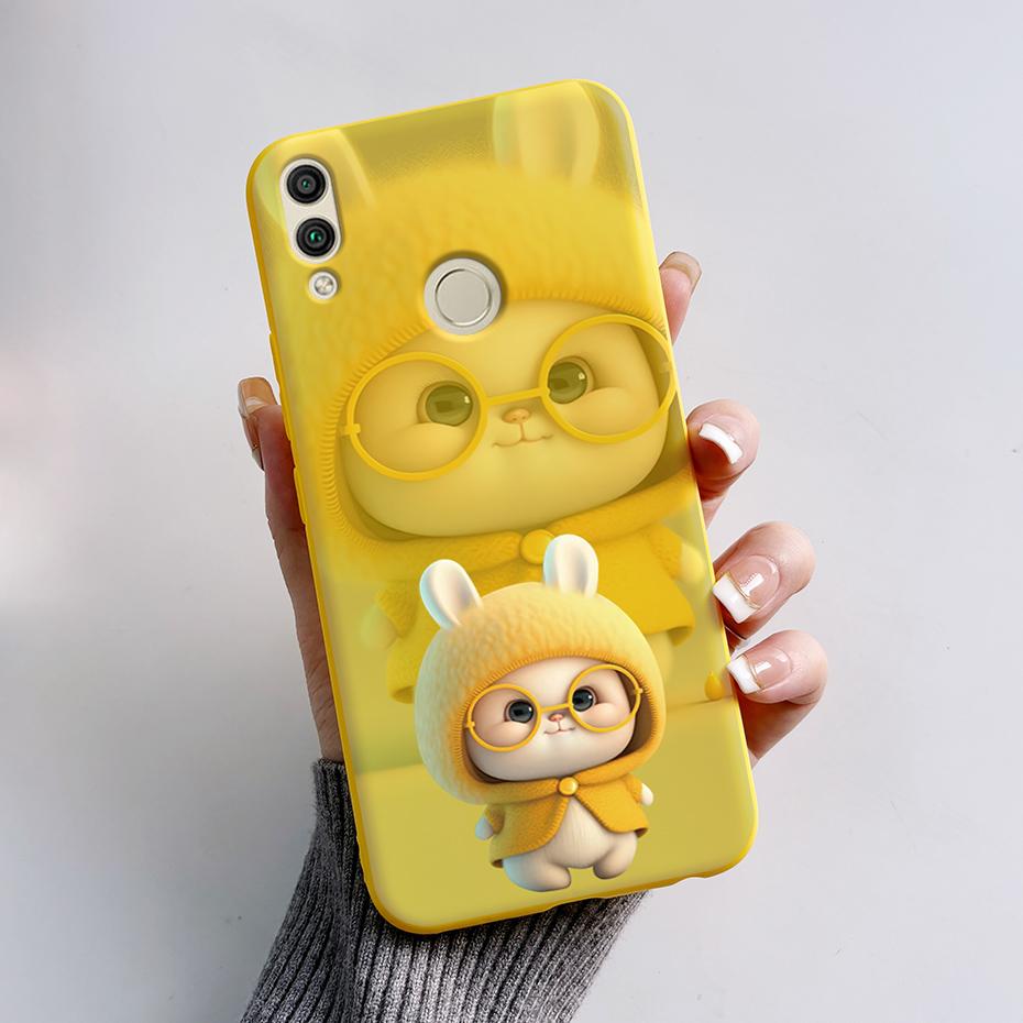For Huawei Honor 8X Case Honor 8A 8C 8S Cover Cute Rabbit Panda Painted Soft TPU Phone Case For Honor 8A 8C 8S 8X Honor8X Fundas