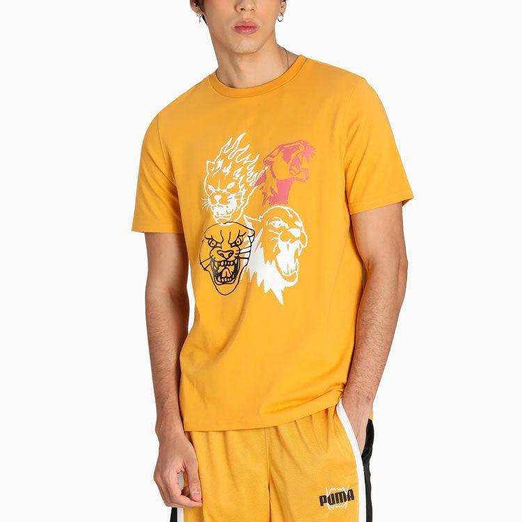 PUMA HIROTTON T Shirts Men's Yellow Crew Neck Moderate Other 532361-06