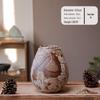 Vaso in Ceramica Wabi-Sabi a Forma di Capsula di Loto per Fiori Secchi - Decorazione Zen per Tavola da Pranzo