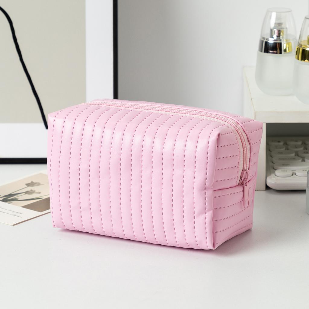 PU Waterproof Makeup Bag Travel Toiletry Bag Macaron Color Small Cosmetic Bag Travel Cosmetic Organizer Zipper Coin Purse Wallet