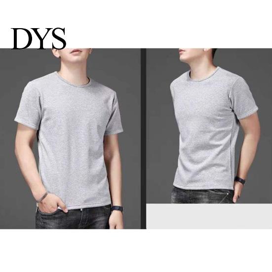 Short Sleeve Men Top Summer T-shirt Plus Size Solid Color Round Neck Inner Sleeves Mid Length Good Breathability Pullover Bottoming Shirt