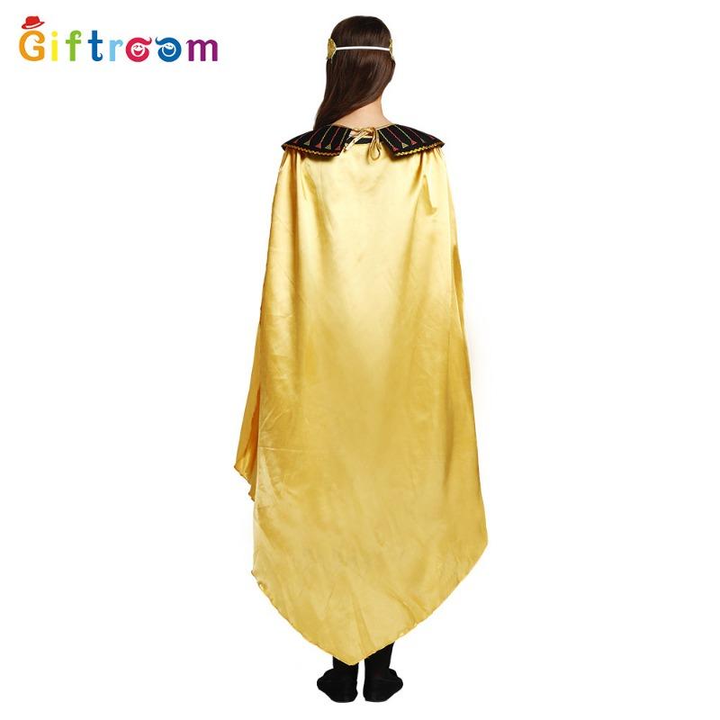 Halloween Holiday Party Cleopatra Cosplay Costume Golden Cloak Stage Performance Props Costume