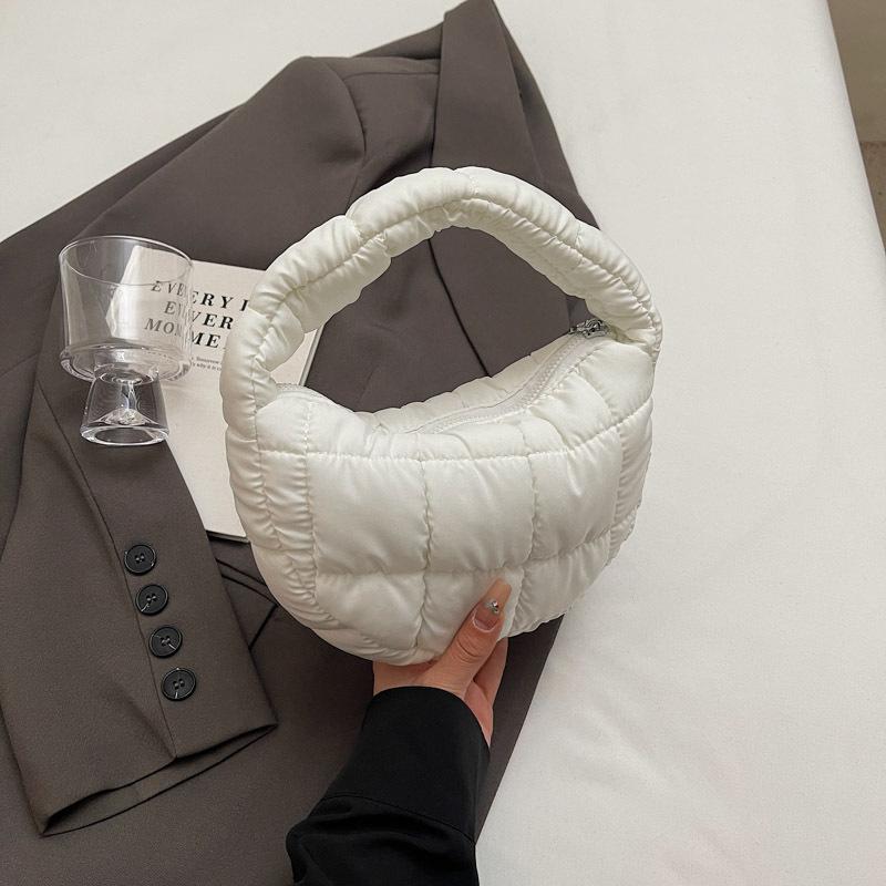 Mini cloud bag rhombus new simple down bag handbag mini small bag mobile phone bag