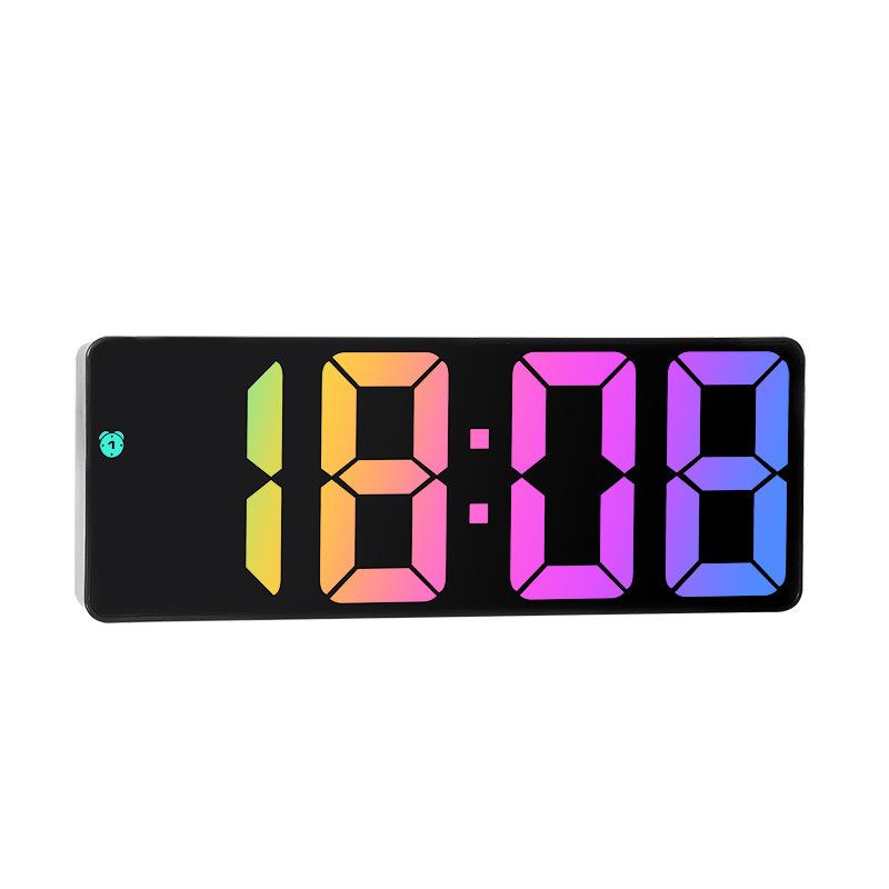 LED Large Display Bedside Alarm Clock - Simple, Stylish, Colorful Screen