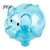 Pig Shape Coin Bank Unbreakable Plastic Piggy for Kids, Transparent Cash Educational Savings Box Bank, Money Saving Jar Nursery Bedroom Decor Cartoon