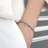 Rush Off Surgical Steel Love Love Pendant Chain Bracelet