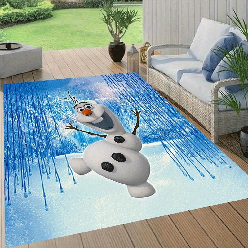 1pc Frozen Pattern Area Rug Soft Flannel Floor Mat for Living Room,Office,Bedroom and Carpet,Sofa Coffee Table Floor Mat