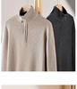 Men's Wool Lyocell Zipper Stand Collar Sweater - Autumn/Winter 2025