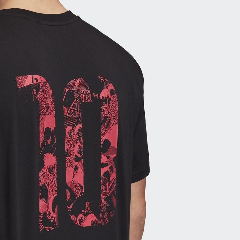 Adidas Captsuba Comfortable Soft Versatile Short Sleeve T-Shirt Unisex Tops Black Pink GK3441