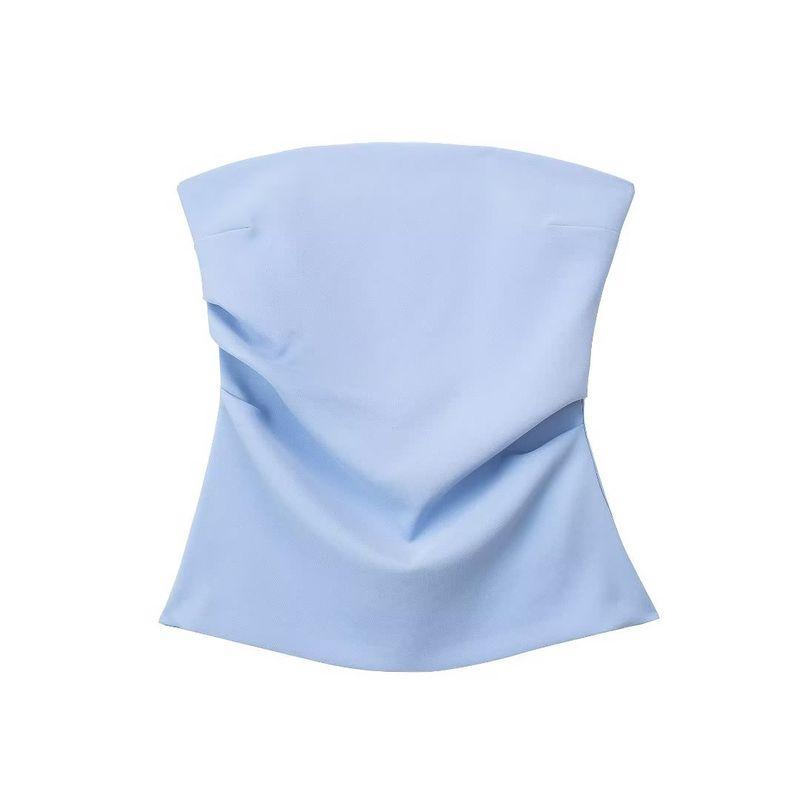 Off-the-Shoulder Kaslead Women's Clothing Sexy Pure Desire Tube Top