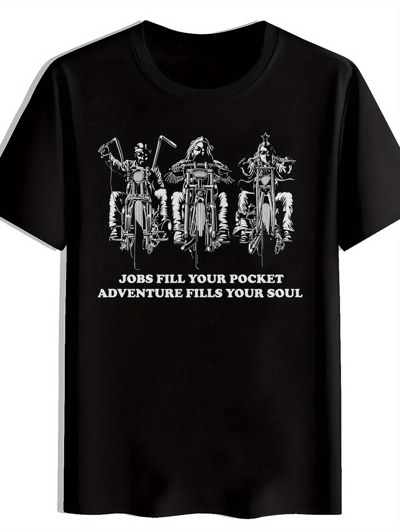 Black T-shirt with Anime-Inspired Warrior Design - Jobs Fill Your Pocket L