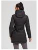 Lulu Women's Mid-Length Sporty Down Jacket: Windproof, Warm, Hooded, Zip Waist, Slimming Lightweight Coat for Autumn and Winter