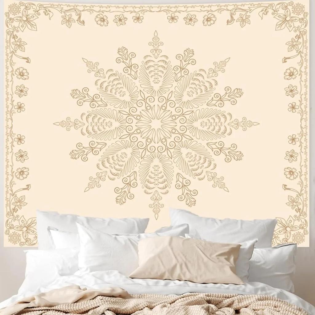 VIKAMA Bohemian Headboard Tapestry Mandala Wall Hanging for Master BedroomLiving Room Decor Aesthetic Home Accent