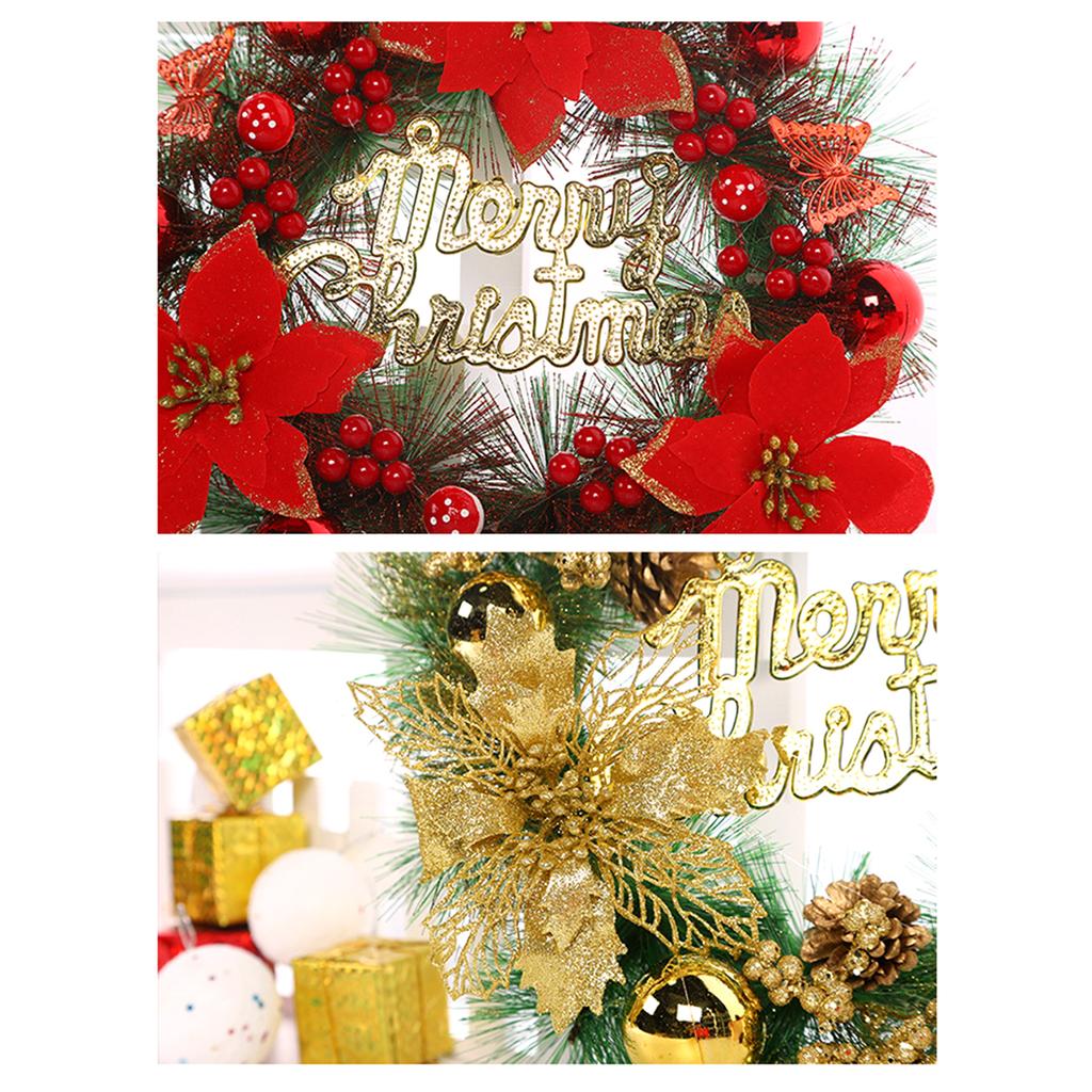 250mm Round Garland H-anging Ornament Wreath Decoration Christmas Decor Xmas Tree Ornaments