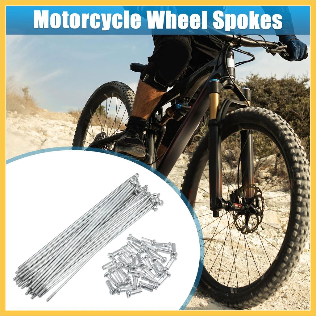 BULLSPANN Spokes Bicycle Galvanized Steel Spokes 14G J Bend with