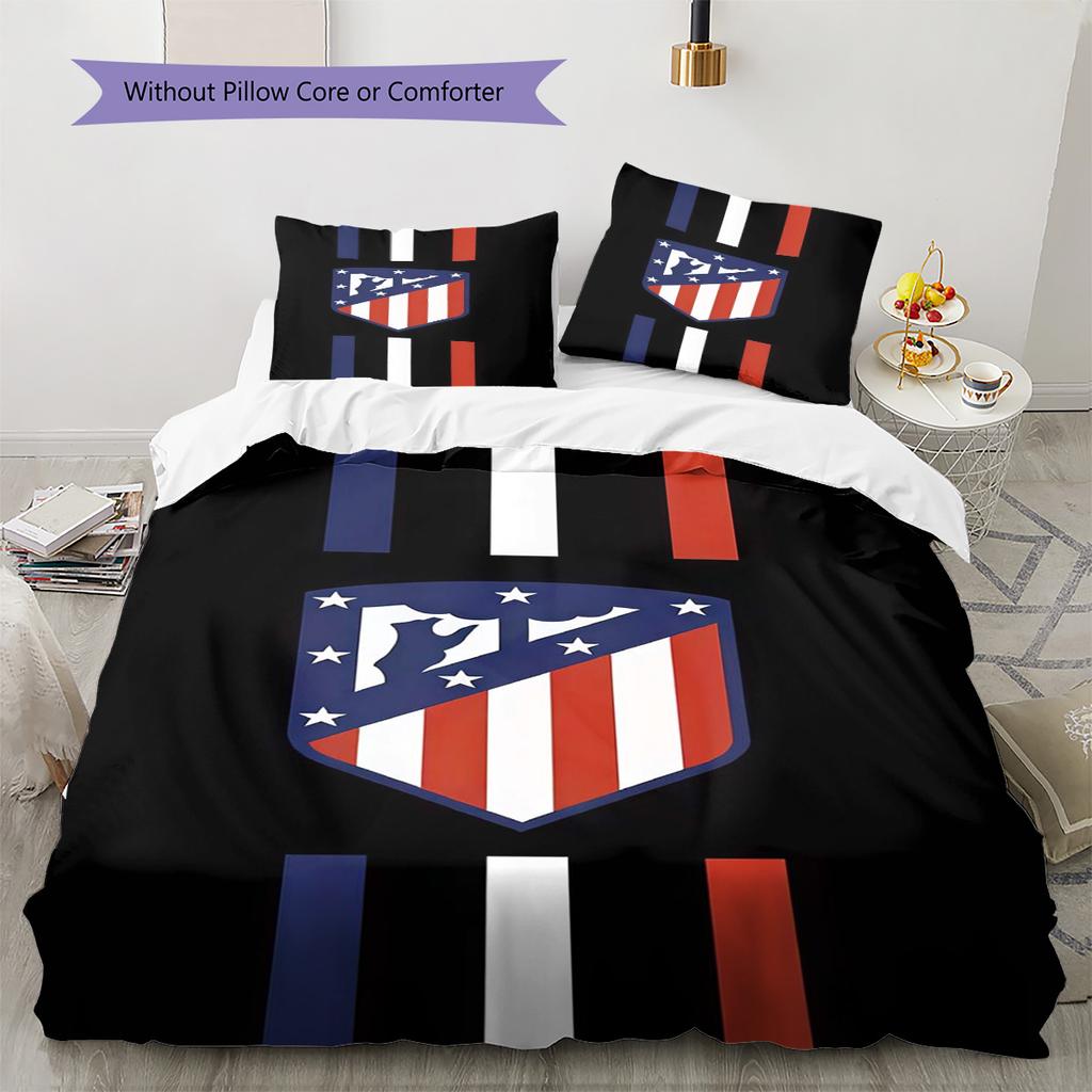 Ensemble couette et taies d'oreiller Atleti Décoration de maison Cadeau d'anniversaire (1 housse de couette + 2 taies d'oreiller, sans garniture.)