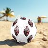AC Milan logo Size 5 Soccer Ball, Machine-Stitched PVC, Durable & High Bounce, All Ages Fit, fan merchandise, matches & outdoor use.
