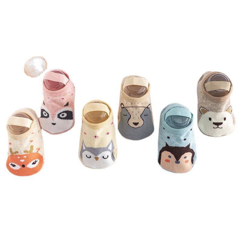 2025 Pure Cotton Non-Slip Baby Cartoon Walking Socks - Spring/Summer