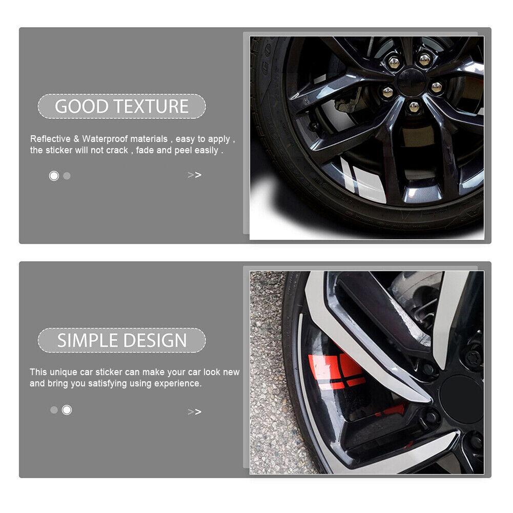 6PCS Universal Car Wheel Rim Sticker Reflective Vinyl Decal Mark Car Accessories
