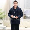 ROMON Men's Thickened Coral Fleece Winter Pajama Set