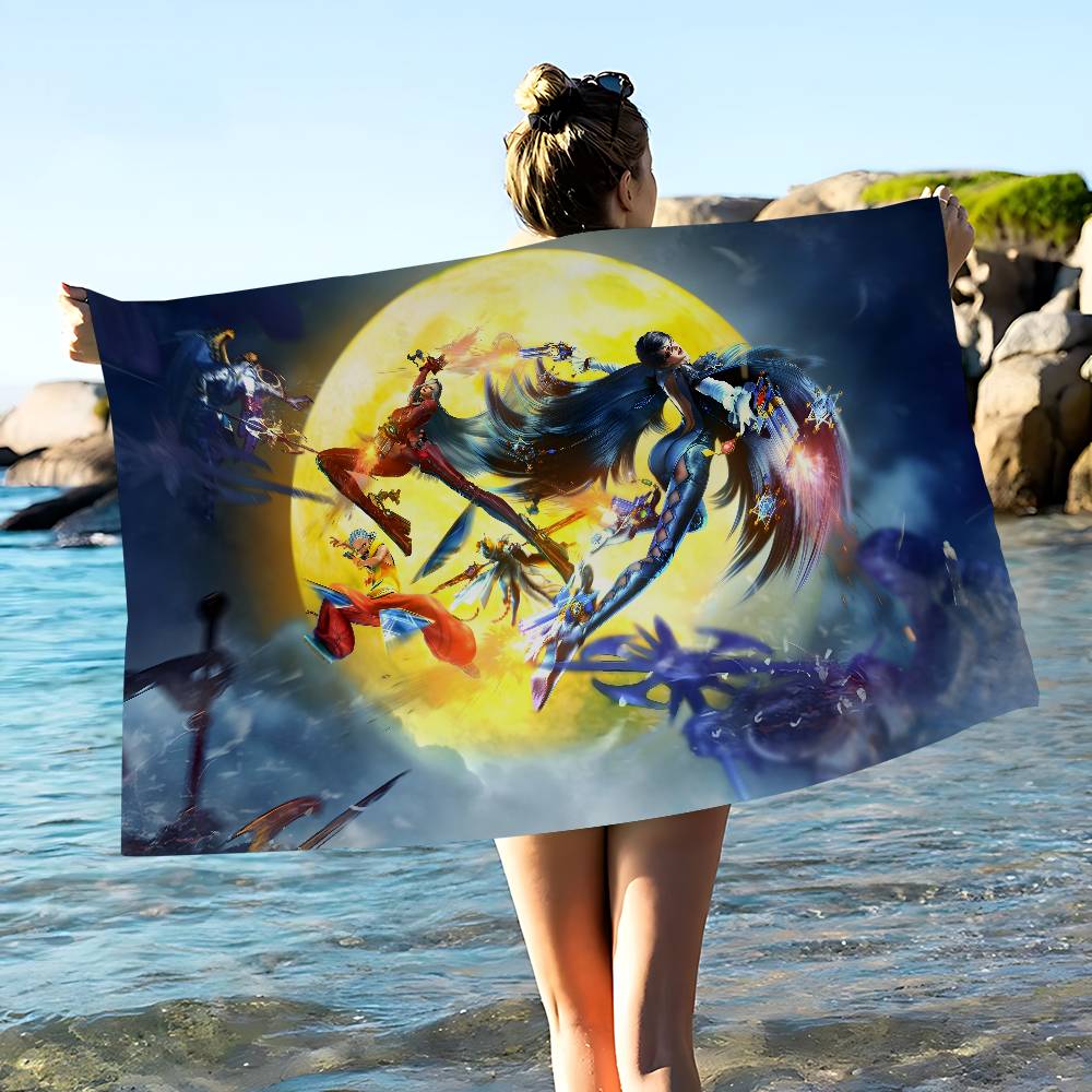 Game Bayonetta Microfiber Beach Towel Absorbent Quick Dry Soft Yoga Swimming Resort Mountain Climbing Towel