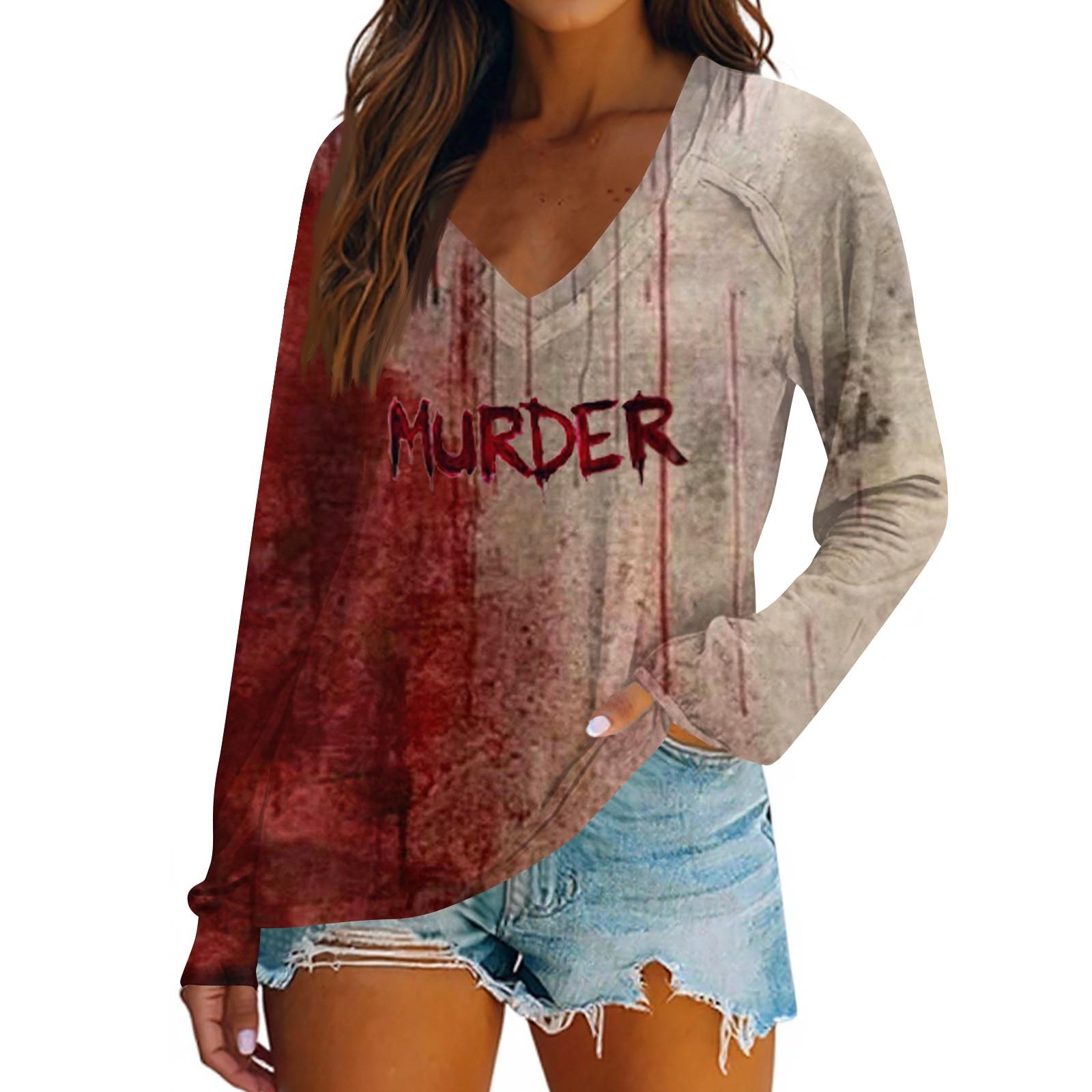 

Женская повседневная мода снежинка напечатанный винтажный повседневный принт длинный рукав V-образный вырез пуловер топ блузка M винный