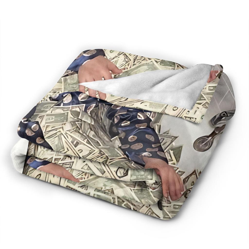 Oliver Tree Cash Bath Tub Meme Blanket Cover Coral Fleece Plush Super Soft Throw Blanket for Airplane Travel Bedspread