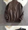 Men's High-End Retro PU Leather Motorcycle Jacket - Stand Collar, Spring/Autumn Fashion, PUNK Style.