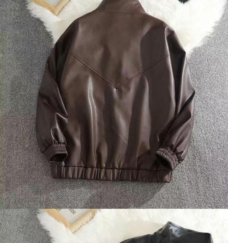 Men's High-End Retro PU Leather Motorcycle Jacket - Stand Collar, Spring/Autumn Fashion, PUNK Style.