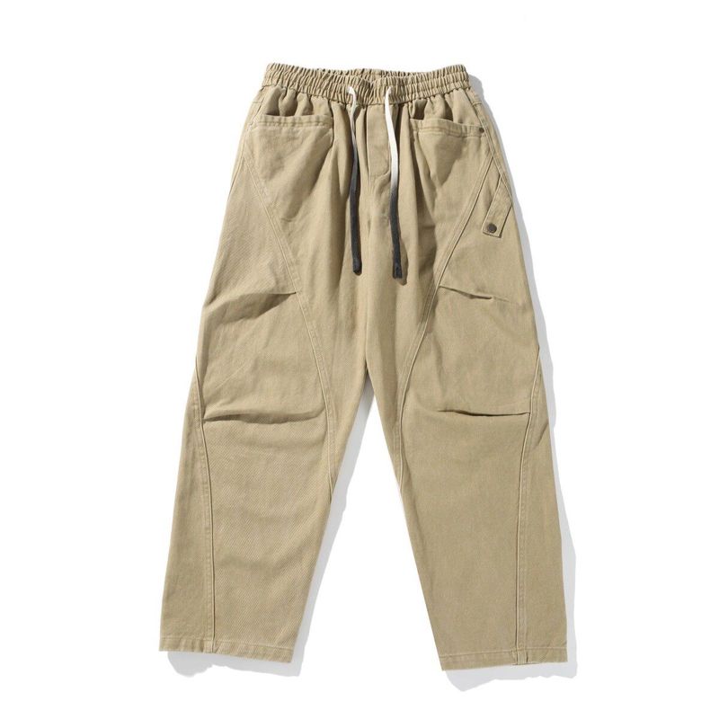 American Retro Heavy Cotton Thickened Wide-Leg Work Pants for Men, Spring and Autumn Straight-Leg Pants, Export Men's Casual Long Pants