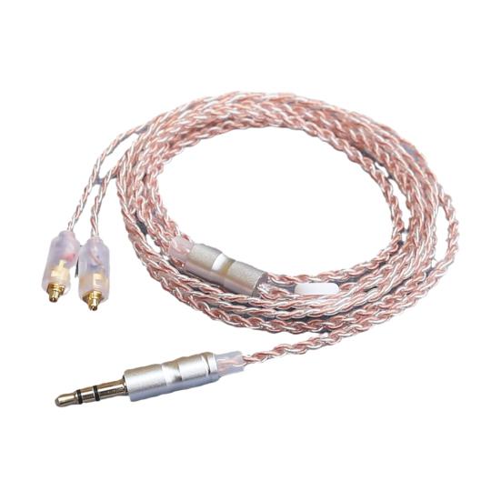 

1.2M MMCX Earphone Cable Replacement Detachable 3.5MM 4 Core Silver-Plated Earbuds Wire Headphone Extension Cord 1.2M бронзовый