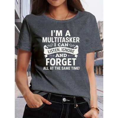 I'm A Multitasker Women's Tee Funny Sarcastic Quote Black Top