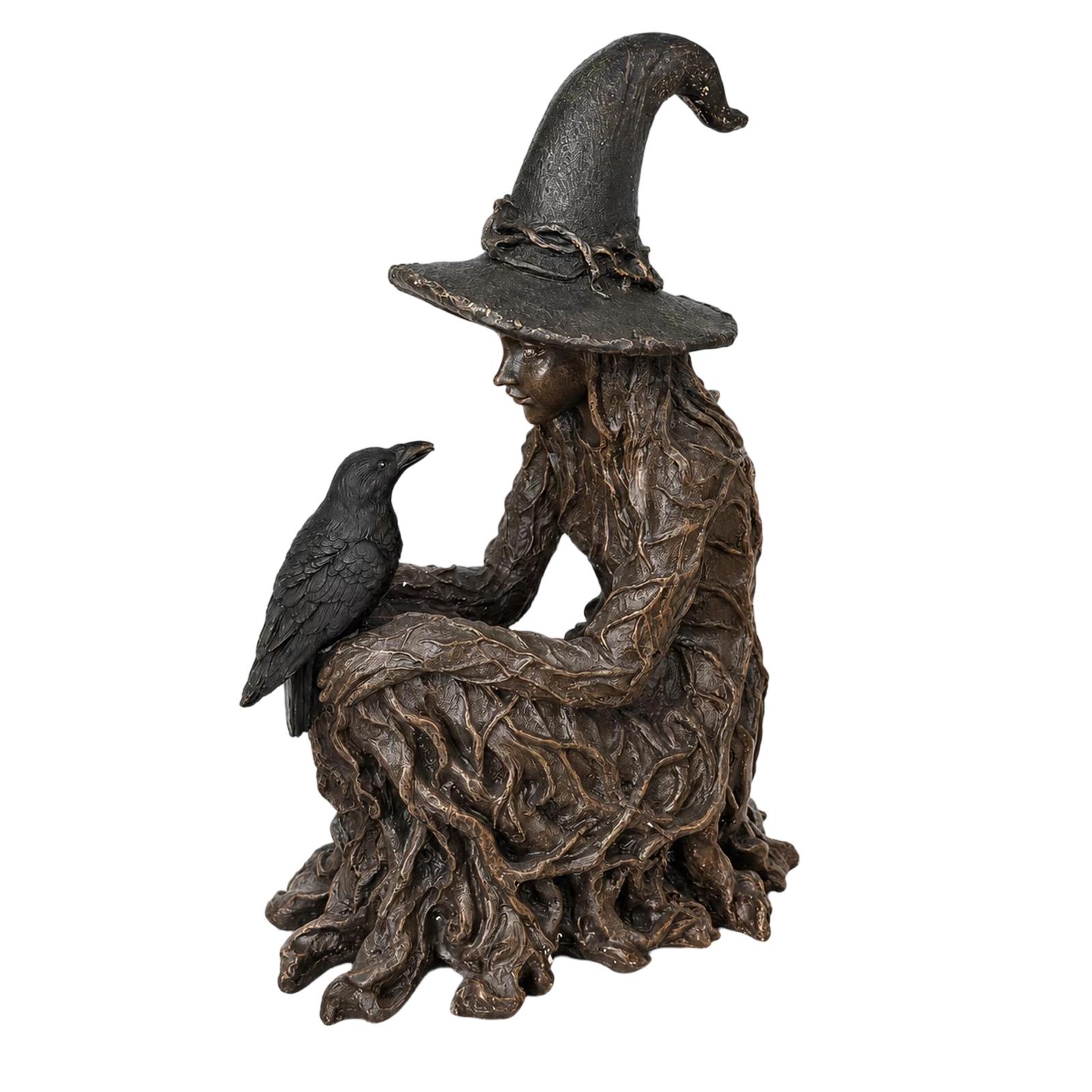 Halloween Witch and Resin Figurine for Home and Party Decor