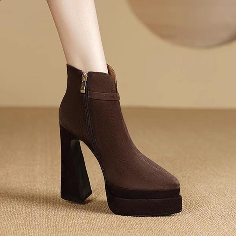 Fashion Super High Heels Women Ankle Boots Pointed Toe Luxury Shoes Fashion Winter Woman Pumps 2025 Dress Luxury Botas De Mujer Zapatos