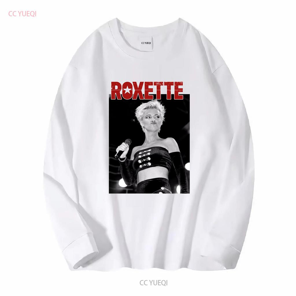 Vtg Roxette En Concierto Algodón Pesado S 5xl Camiseta Negra Mm661 Mangas Largas O Cortas Lavado Vintage Elegante Suave Transpirable