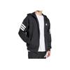 Adidas Logo Hooded Zip-Up Long Sleeve Jacket Men Jacket Black JD4827