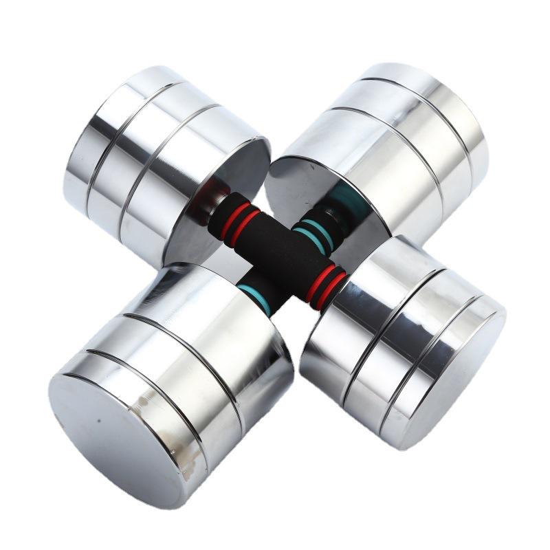 Electroplated Chrome Adjustable Dumbbells for Home Fitness - Multiple Styles Available