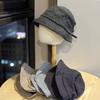 New Autumn and Winter Pleated Bow Fisherman Hat for Ladies Travel Fashion Face Showing Small Warm Basin Hat Foldable
