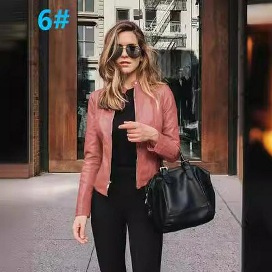 Podzim/Zima 2023 Dámská módní kožená bunda - Evropský a americký styl