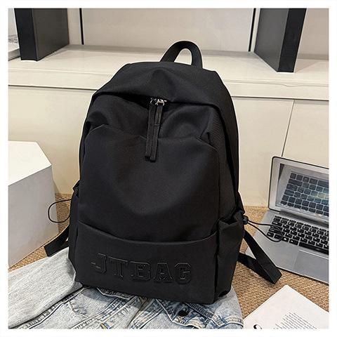 Schoolbag1011 New Simple Casual Backpack Unisex Outdoor Sports Student School Bag Large Capacity Travel Backpack