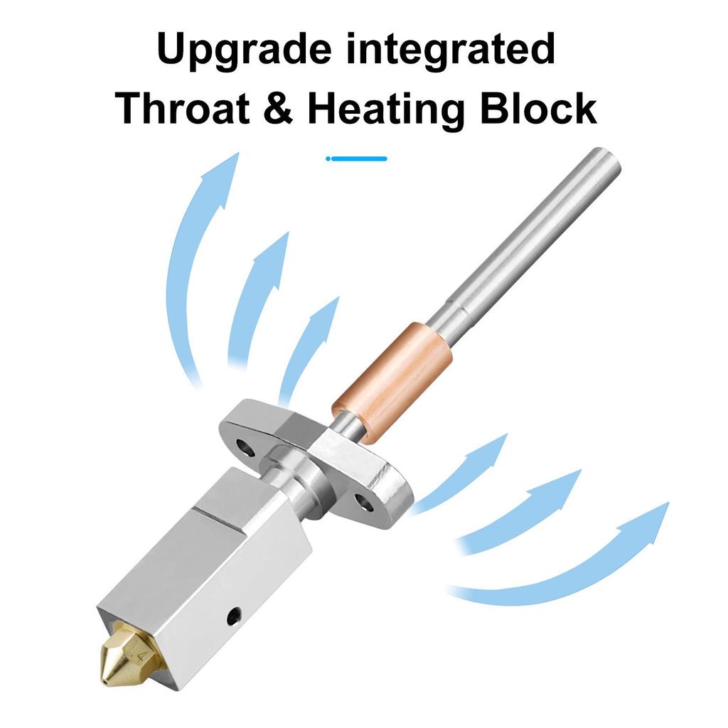 K1C Hot End Upgrade: 3D Printer Block with Removable Nozzle