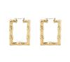 Gold Hip Hop Bamboo Hoop Earrings – Extra Large Exaggerated Circle Studs